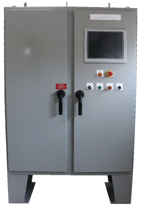 Example Stanyan Hill Controls floor-standing burner management cabinet